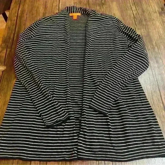 Joe Fresh Cotton Striped Long Sleeve Cardigan Womens XS Open Front Sweater - Picture 2 of 5